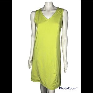 Toad & Co Light Neon Green Dress Sz Medium